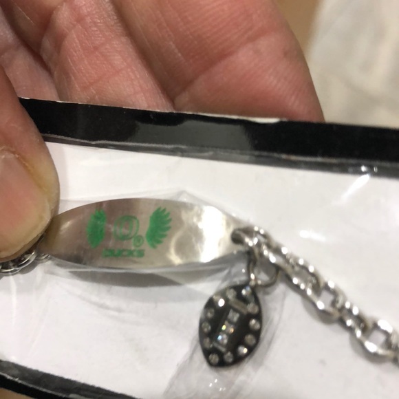 collegiate Jewelry - NWT Oregon Ducks stainless steel bracelet